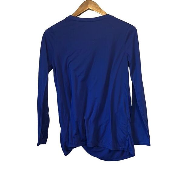 Xersion Activewear Top Long Sleeve Twist Front Cobalt‎ Blue Women's - Picture 4 of 4